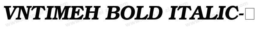 VnTimeH Bold Italic字体转换